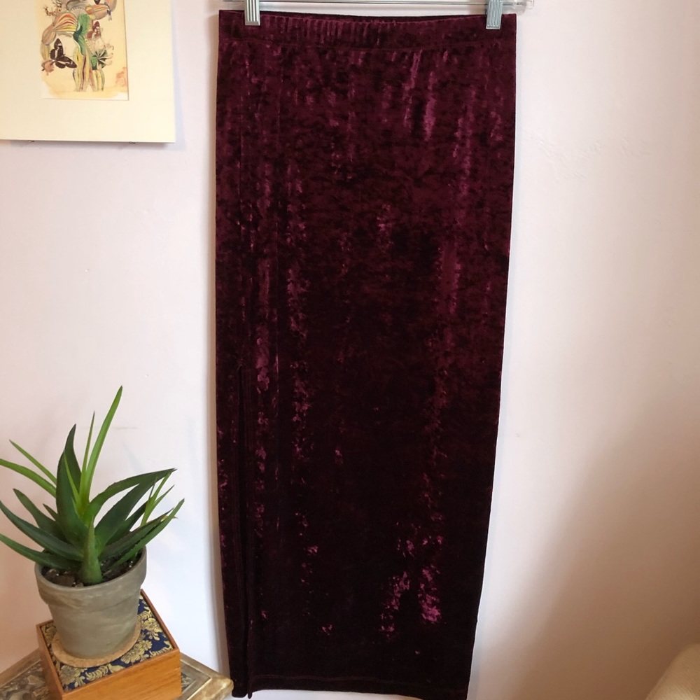 Velvet Midi Skirt